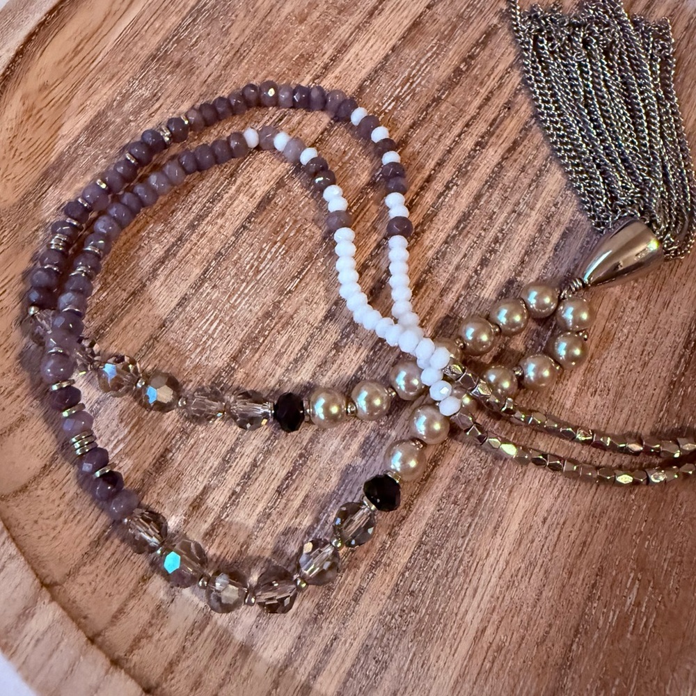 Elegant Multi-Strand Beaded Necklace